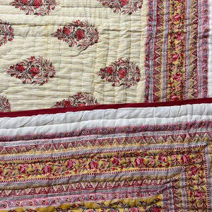 Fabricant indien de couette Jaipuri de qualité supérieure en coton imprimé ethnique fait à la main pour l'hiver - Product Image 1