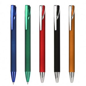 Promotional Custom Logo Custom Metal Aluminum Ballpoint Pen 1.0mm Multi-Color Rubber Coated Business Signature Pen <b>Gifts</b> - Product Image 2
