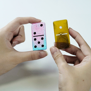 Juego de Dominó Acrílico Laminado Personalizado de 5 Capas en Blanco y Negro, Juego de Mesa de Rompecabezas para Niños y Adultos, Venta al Por Mayor - Product Image 6