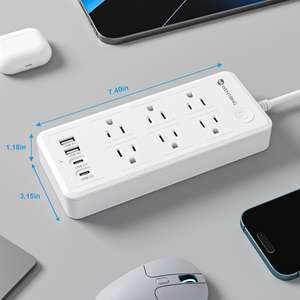 OEM trong nhà Power Strip với 5-chân dây 6 chúng tôi phẳng cắm cửa hàng và bảo vệ tăng phẳng mở rộng ổ cắm - Product Image 6