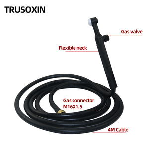 Antorcha de arco de tungsteno WP17 Argon4mAir refrigerado por aire, válvula de Gas de cabeza Flexible, juego de soplete de soldadura TIG, accesorios, 1 unidad - Product Image 2
