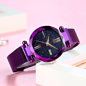 Montres-bracelets pour <span class=keywords><strong>femme</strong></span>, <span class=keywords><strong>bracelet</strong></span> en acier inoxydable magnétique, quartz élégant, faible MOQ, nouvelle collection. - Product Image 2