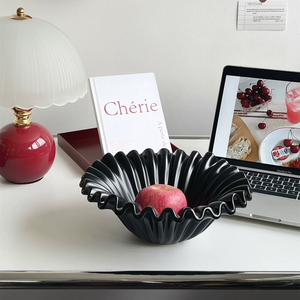 White Resin Serving Bowl Irregular Decorative Fruit Plate Modern Tableware for Home Wedding Party - Product Image 4