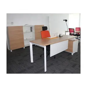 Chinese Manufacturer Office Table L shaped Wooden Modern Manager Executive Desk