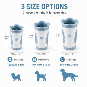 Vaso Limpiador de Patas para Perros con Cepillo de Silicona Extraíble, Protector Antisalpicaduras, Tallas S, M, L, Lavador de Patas para Mascotas, Herramienta de Aseo Personalizada OEM - Product Image 3