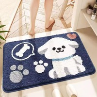 Tapis de sol en cachemire tendance, mignon, absorbant, lavable à la main, style Ins, forme d'alien, dessin animé, pour salle de bain, chambre, toilettes, entrée, salon