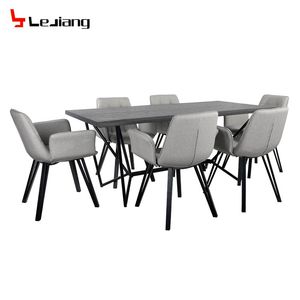 Miễn Phí Mẫu Hình Ảnh Cao Suar Indonesia Chân Kim Loại Căn Cứ Khai Hoang Gỗ Cán Bàn Ăn Của Bàn Ăn - Product Image 1