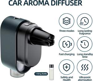 Difusor de Aroma para Automóvil de Lujo, Venta al por Mayor, Rociador Automático Inteligente, Inalámbrico, Portátil, Recargable por USB, con Clip para Ventilación - Product Image 4