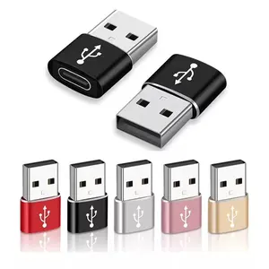 Adaptador USB tipo C OTG de alta compatibilidad, convertidor macho a hembra tipo C, transferencia de datos de carga para ordenador y teléfono móvil