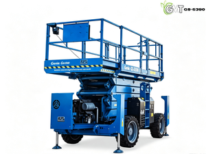 Plataforma elevadora de tijera todoterreno Genie <span class=keywords><strong>GS</strong></span> <span class=keywords><strong>5390</strong></span> usada, 4x4, diésel, autopropulsada, con bomba y motor de origen estadounidense. - Product Image 2