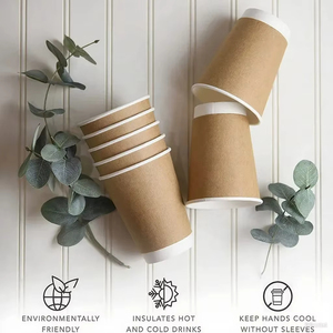 <span class=keywords><strong>Gobelet</strong></span> à café en papier écologique à double paroi jetable de haute qualité avec logo <span class=keywords><strong>personnalisable</strong></span> pour boissons chaudes - Product Image 3