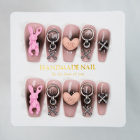 Nouvel arrivage Ballerina French Full cover stick sur les ongles ongles artificiels gel Art femmes