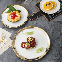 Blanc Luxe CLASSIQUE Western Steak Fcoffee Tasses Vaisselle Assiette Setg15d-plated Nouilles En Céramique Café Cupe Creative pour Mariage