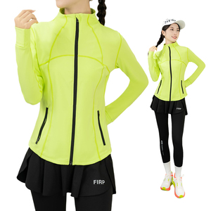 Sudadera con capucha de entrenamiento al aire libre ajustada con tela de carcasa suave y ribete de bolsillo oculto para ciclismo de Damas - Product Image 5