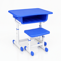 Ensemble de bureau et chaise d'école personnalisé pour la salle de classe, mobilier scolaire pour étudiants, bureau et chaise réglables en hauteur