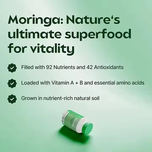OEM Private Label Natural <strong>Leaf</strong> Plant Protein <strong>Moringa</strong> Capsules for Adults | Vegetarian <strong>Moringa</strong> Powder Antioxidant <strong>Benefits</strong> Energy - Product Image 3