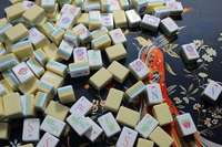 Fichas de Mahjong Acrílicas Estilo Americano - Diseño Moderno y Lujoso, Portátiles para 4 Jugadores, para Póker y Entretenimiento