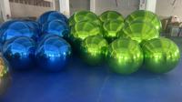 Boule miroir gonflable bleue, grands ballons brillants réfléchissants, robe de mariée pour décoration de mariage, gonflables publicitaires