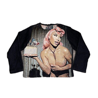 Wingtop Nouveau Design Tissé Bonfire Tapisserie À Capuche Printemps Mouvement Chandail Sac Fourre-Tout Polyester/Coton Matériel À Capuche Col Hommes