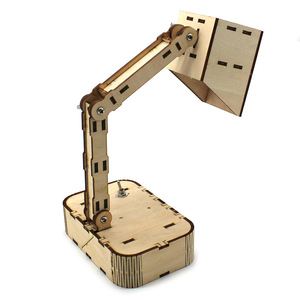 Lámpara de escritorio de madera, modelo de kit de bricolaje, juguete educativo de ciencia para niños de 7 a 9 años, ensamblaje manual, forma geométrica, herramienta de aprendizaje STEM - Product Image 2