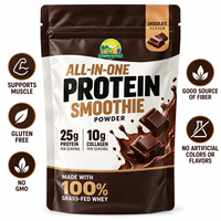 Poudre de Smoothie Protéiné Tout-en-un Saveur Baies et Crème, Complément Alimentaire Riche en Protéines, Marque Privée OEM