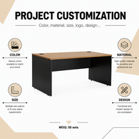 Meubles de bureau sur mesure OEM ODM en gros, bureau d'ordinateur en bois durable et stable pour le personnel et les enseignants