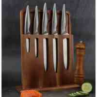 Ensemble de couteaux de cuisine professionnels Tc, couteau de chef, logo personnalisé, ensemble de couteaux en acier inoxydable avec manche en acier inoxydable