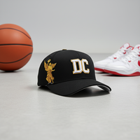 Gorras de Béisbol Deportivas Vintage Personalizadas al por Mayor, con Letra DC Bordada en Dorado, Diseño de Lazo de Puntos, Argyle y Leopardo