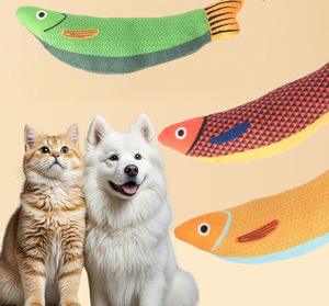 Weiches Baumwolltuch Fisch-Imitat Haustier-Spielzeug, Beißstab für Kätzchen, Selbstbeschäftigung für Katzen im Innenbereich - Product Image 4