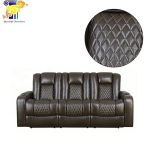 أريكة مسرح منزلي فاخرة عالية الجودة من الجلد الحقيقي مع وحدة تحكم ومسند رأس قابل للتعديل - Product Image 6