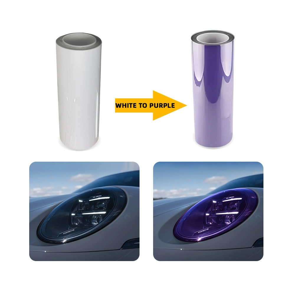 white to purple lamp film