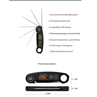 Thermomètre à viande Rechargeable à lecture instantanée, sonde numérique pour Barbecue, thermomètre de cuisine avec câble de chargement USB