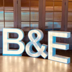 Guarantee Party Giant Metal Marquee Signs 3D Curved Love Letter Led Lighted Letters For Wedding Custom Led Bulb Letters