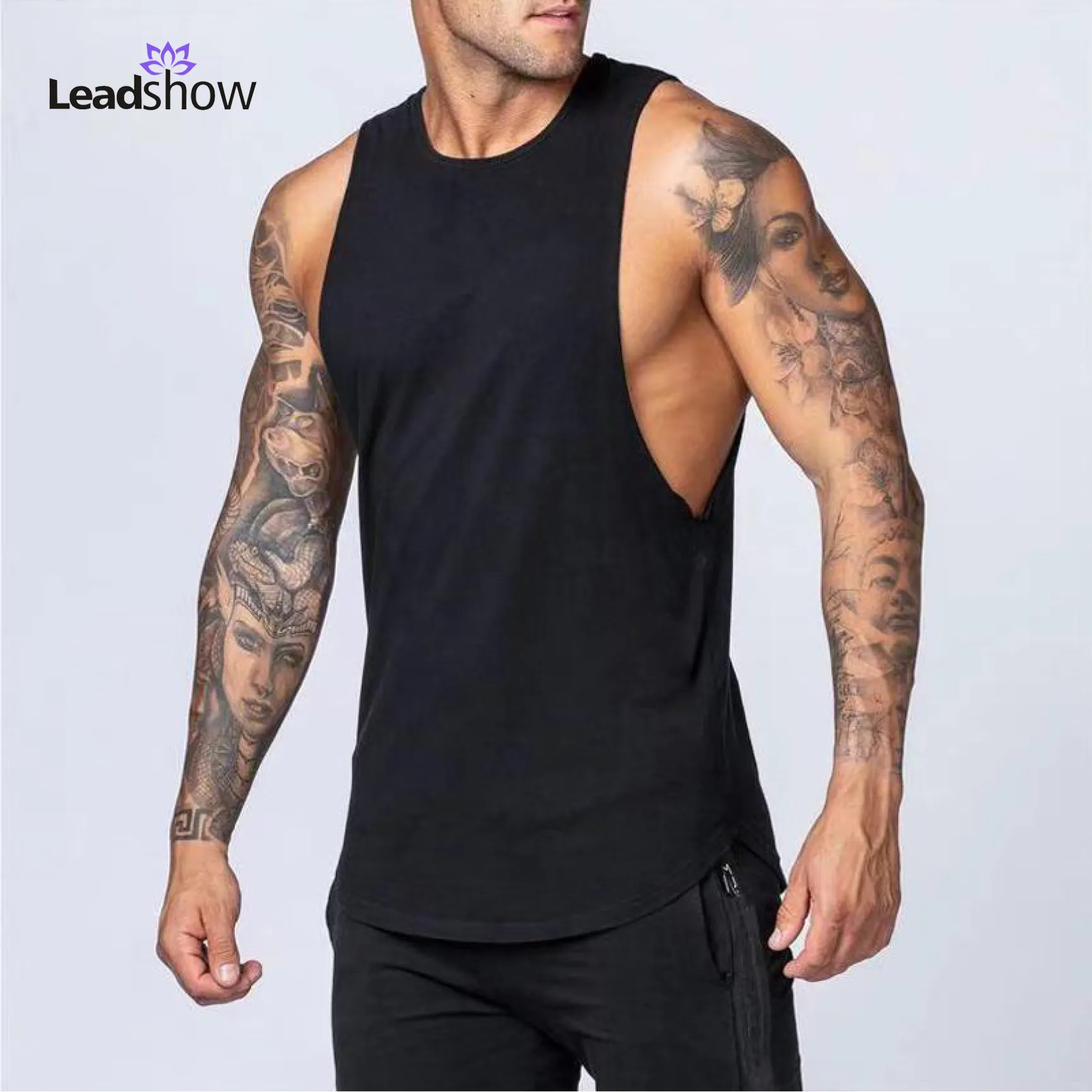 Camiseta esportiva fitness para homens, roupa masculina de academia e activewear personalizada