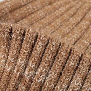 Gorro de Punto de Lana con Orejeras, Cálido y Grueso, de Piel de Conejo, para Otoño e Invierno - Product Image 2