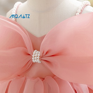 MQATZ Nouvelle <span class=keywords><strong>Robe</strong></span> <span class=keywords><strong>de</strong></span> Cérémonie en Satin Floral <span class=keywords><strong>pour</strong></span> Bébé Fille, Tutu <span class=keywords><strong>de</strong></span> Mariage, Bretelles, Âge 6 Mois - Product Image 6
