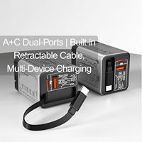 Chargeur mural USB Type C GaN 45W ultra-rapide PD3.0 multi-protocoles avec câble USB C de 55 cm, vente en gros d'usine EU/US/UK
