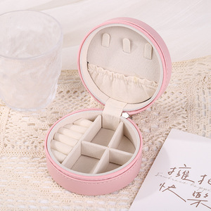 Boîtes à bijoux écologiques en velours personnalisées avec logo, fermeture éclair, tissu peluche, organiseur pour femmes, boucles d'oreilles, colliers - Product Image 6
