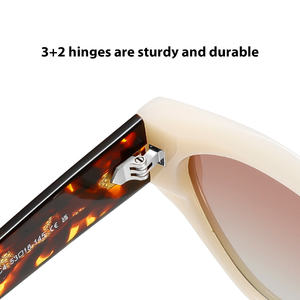 卸売高級ブランドUV400保護シェードサングラスレディースキャットアイアセテートサングラストレンディ - Product Image 4