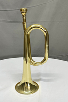 Sinomusik Brand Yellow Brass Bugle Musical Instruments Gold Lacquer Body Trumpet Brasswind Portable with case Custom logo