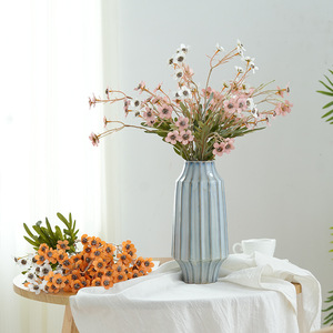<b>Artificial</b> Daisy <b>Bouquet</b> Silk Flower Champagne White Orange Pink Home Decoration Wedding Photo Prop Spring Outdoor Use - Product Image 2