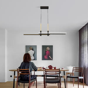 Luxury Modern Minimalist <b>Dining</b> Room Chandelier Creative Long Strip Trendy Bar Lamp for Living Room Bedroom Pendant <b>Lights</b> - Product Image 5