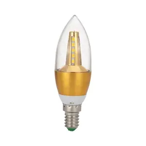 CE Lampu Lilin Led, Cahaya 5W E12 Desain Baru E14 Dapat Diredupkan 4W