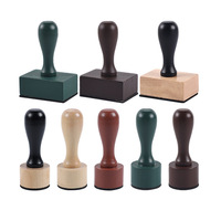 Pochoir éponge transfrontalier à manche en bois pour journal créatif, outil de coloriage ajouré pour estompage DIY, fabriqué en Chine