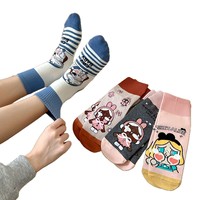 WZ-259 femmes automne hiver équipage tricoté dessin animé chaussettes mignon style japonais style coréen à la mode cri bébé chaussette