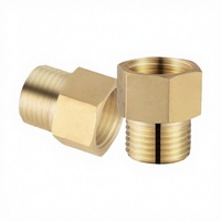 Adaptateur en laiton à tête hexagonale, filetage intérieur/extérieur, réducteur de diamètre, à basse pression, plaqué, avec filetages NPT/BSPT pour alimentation en eau