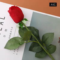 FL-897 Vente en gros de fleurs artificielles de haute qualité, roses rouges et blanches au toucher réel, décoration de mariage, boutons de roses artificielles