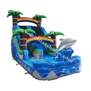 Bouncer Không Khí Nhảy <span class=keywords><strong>Bouncy</strong></span> <span class=keywords><strong>Castle</strong></span> Bounce House 18 Oz Thương Mại Inflatable Jungle Trượt Nước - Product Image 1