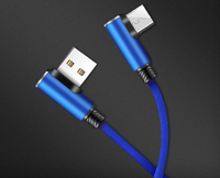 Câble Micro USB, Android, 0.35m, Charge rapide 90 degrés, cordon de Charge, synchronisation de données,