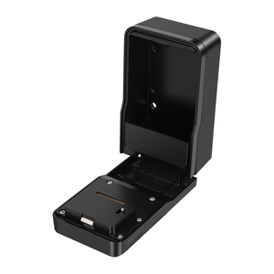 Boîte à clés portable noire à combinaison à 4 chiffres avec anse, coffre-fort de rangement pour clés, idéal pour l'extérieur, la maison, les Airbnb et l'<span class=keywords><strong>immobilier</strong></span> - Product Image 5
